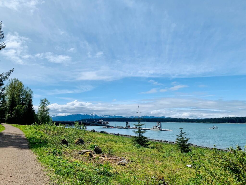 Glacier Bay National Park Alaska things to do Hiking Trail by Glacier Bay Lodge