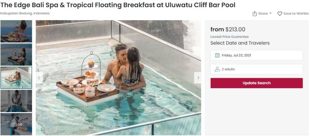 the edge bali floating breakfast