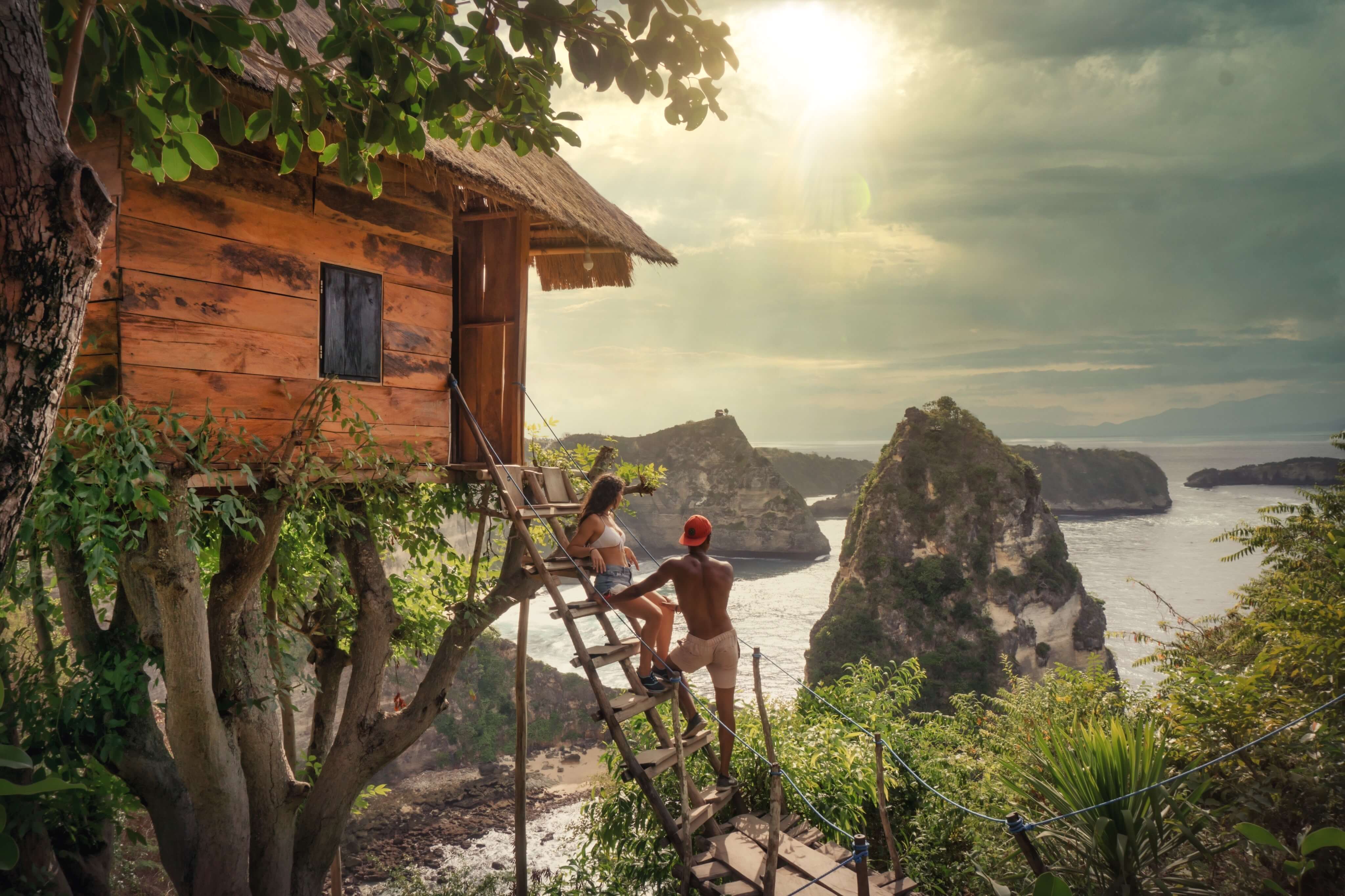 Treehouse with a romantic view would be a great choice for Bali Honeymoon